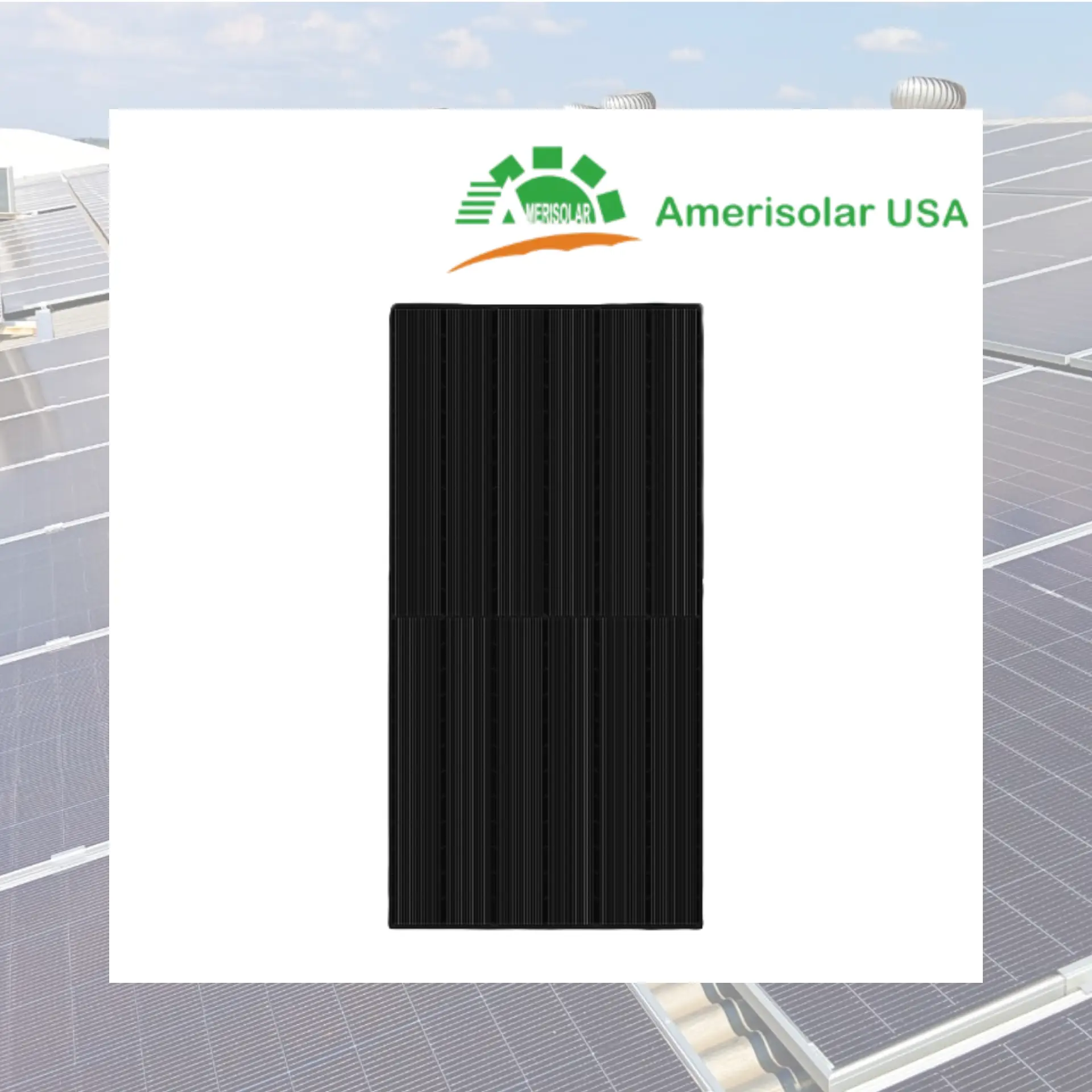 Panel Solar Amerisolar AS-7M144N-HC Black 580W Monocristalino N-Type TOPCon Full Black