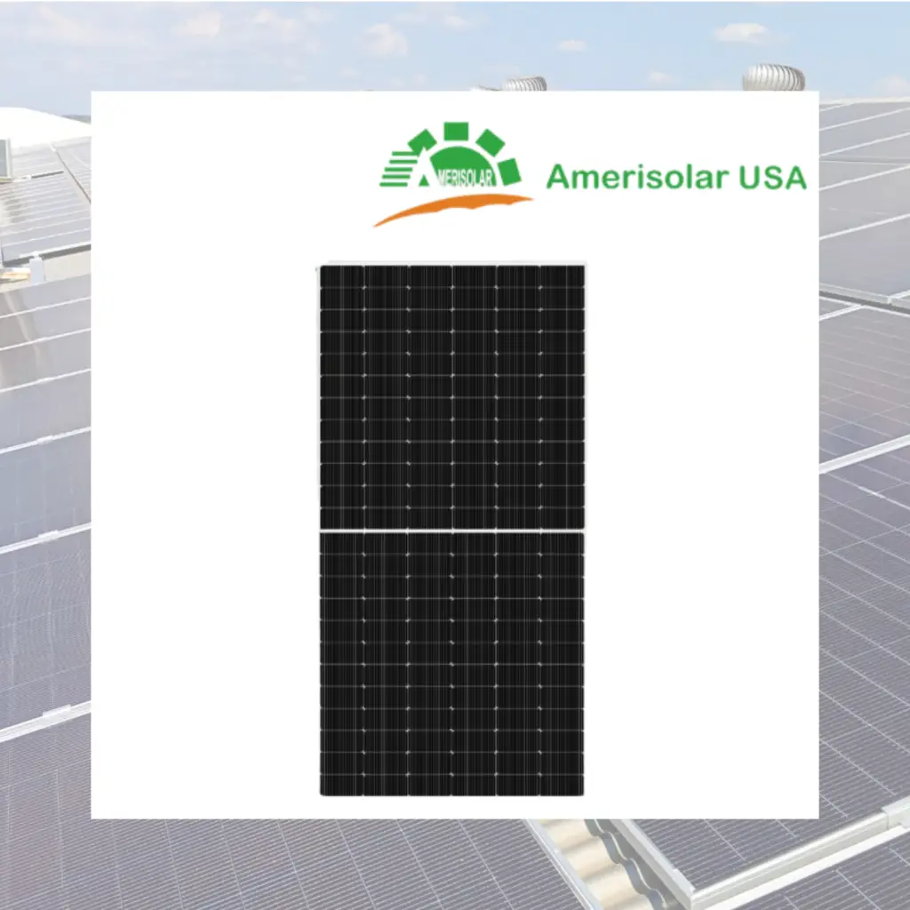 Panel Solar Amerisolar AS-7M144N-BHC-600W Bifacial N-Type TOPCon Dual Glass