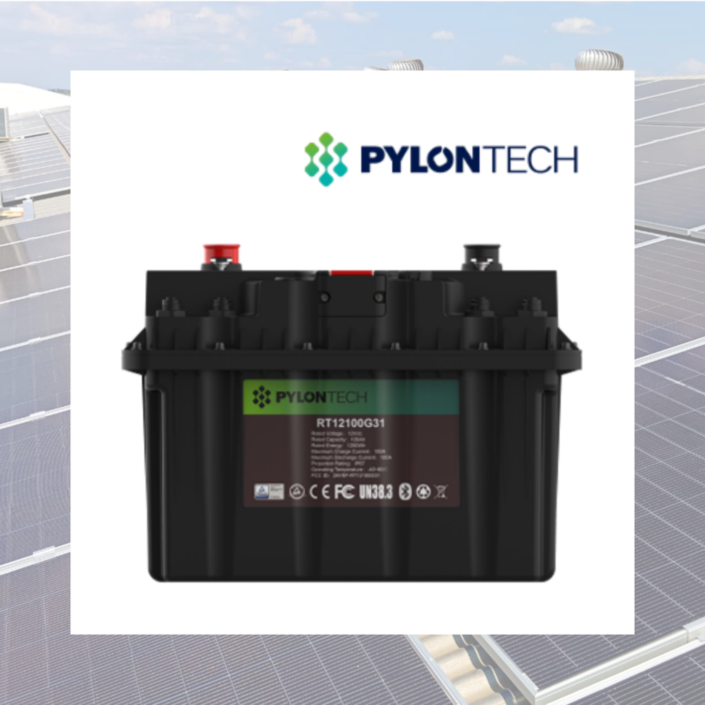 Batería Litio LiFePO4 Pylontech RT12100G31 12V 100Ah con Bluetooth y BMS Integrado – IP67