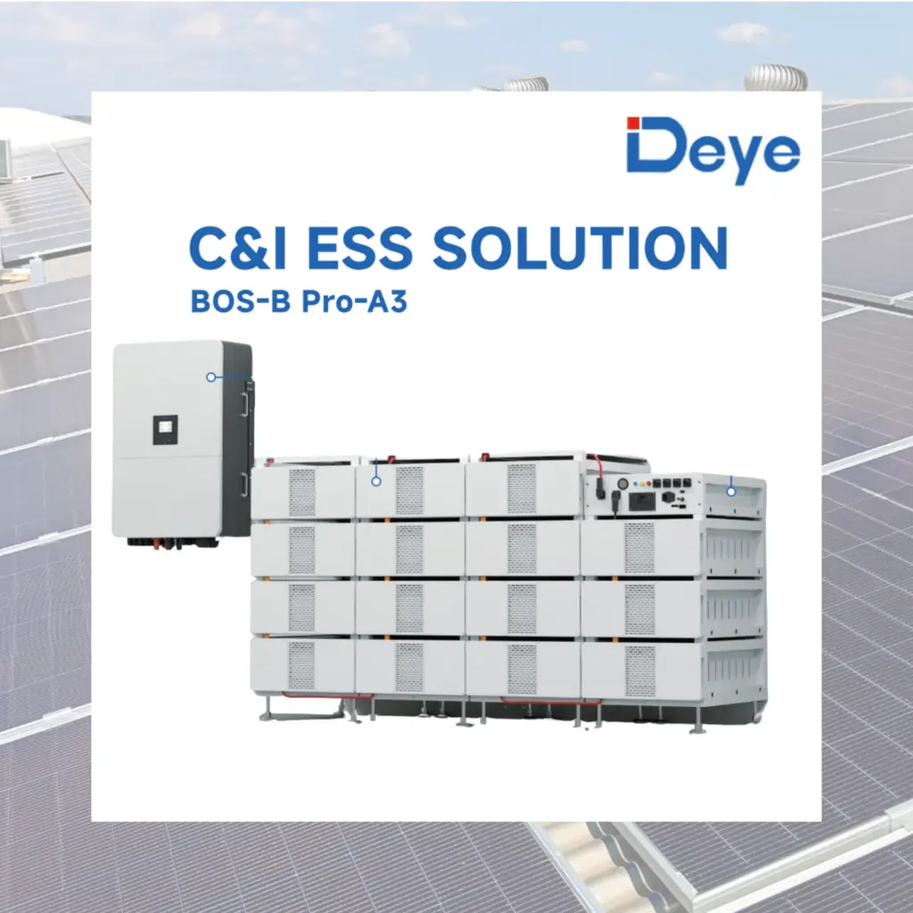 Batería de Litio Deye BOS-B-Pack16-A3 16,08kWh Alta Tensión HV LiFePO4 para ESS/BESS Industrial