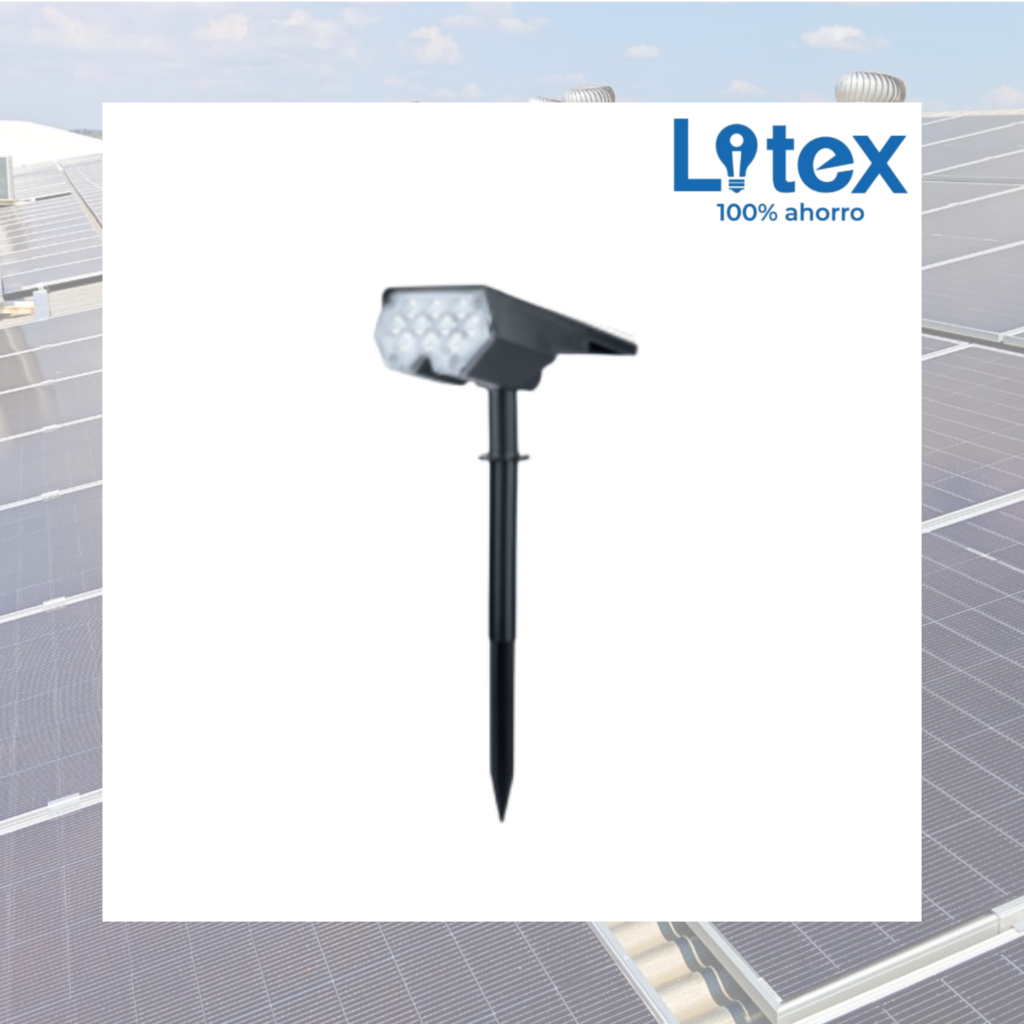 Estaca LED Solar Litex 4W para Jardín y Paisajismo Exterior