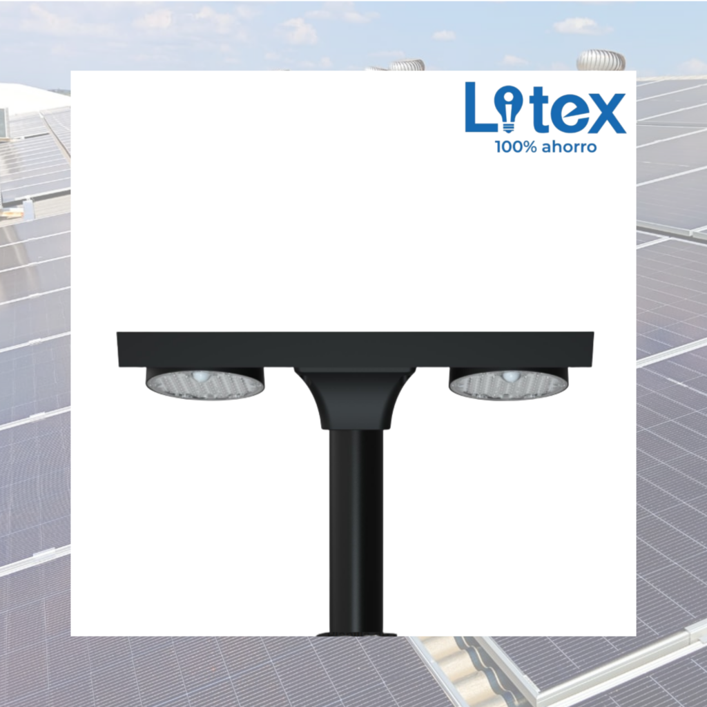 Farola LED Solar Litex LX070 40W IP65 con Sensor PIR
