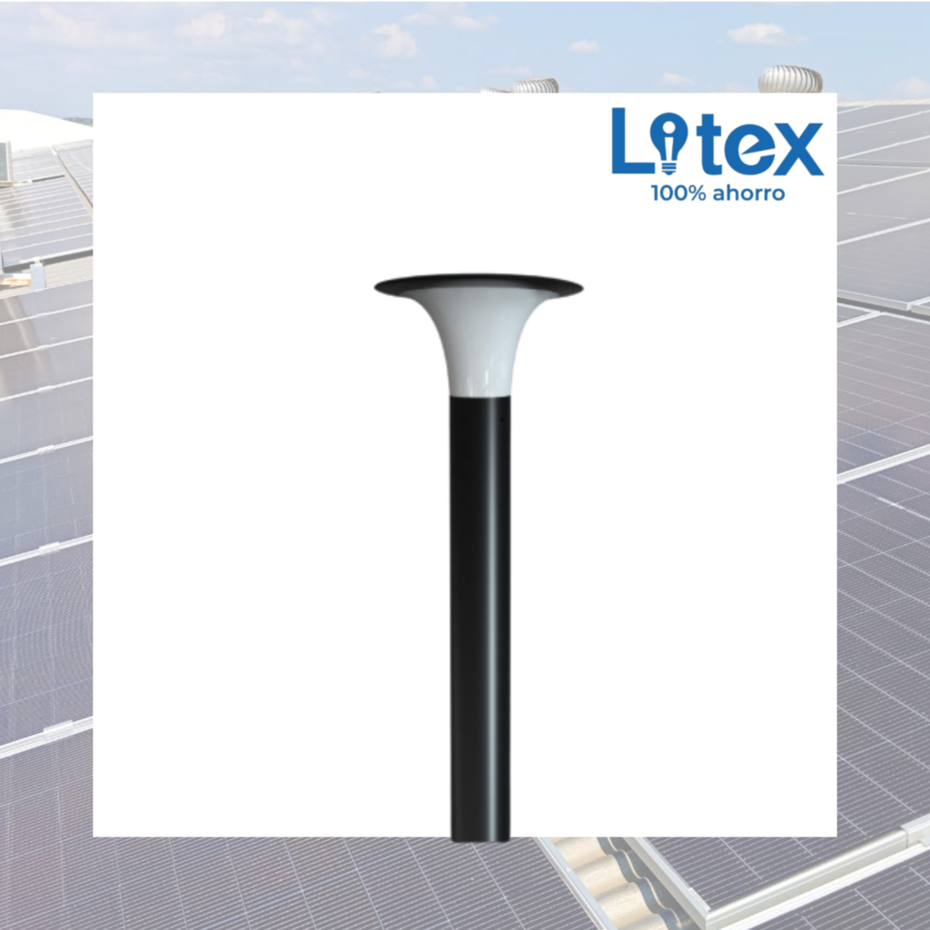 Farola LED Solar Litex LX920 15W IP65 con Sensor de Movimiento
