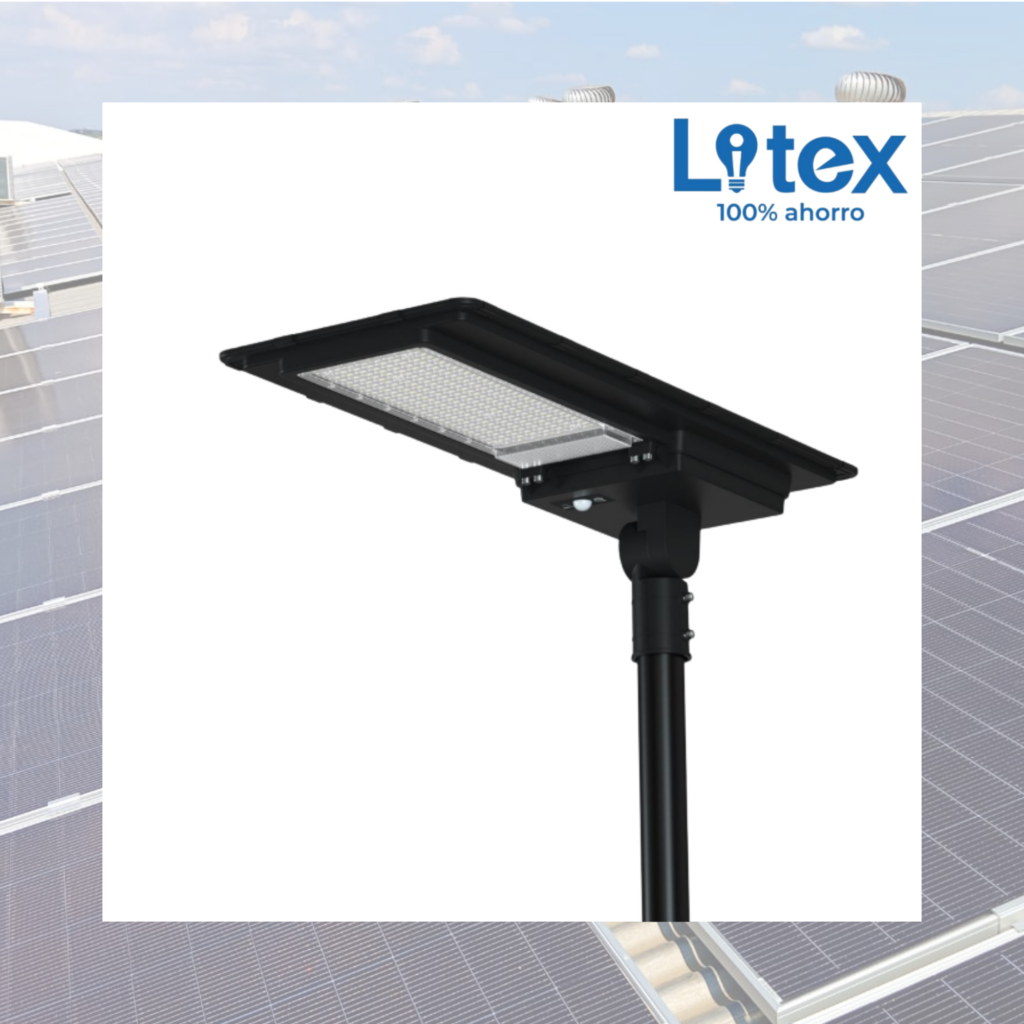 Luminaria LED Solar Litex LX1070 80W con Sensor de Movimiento