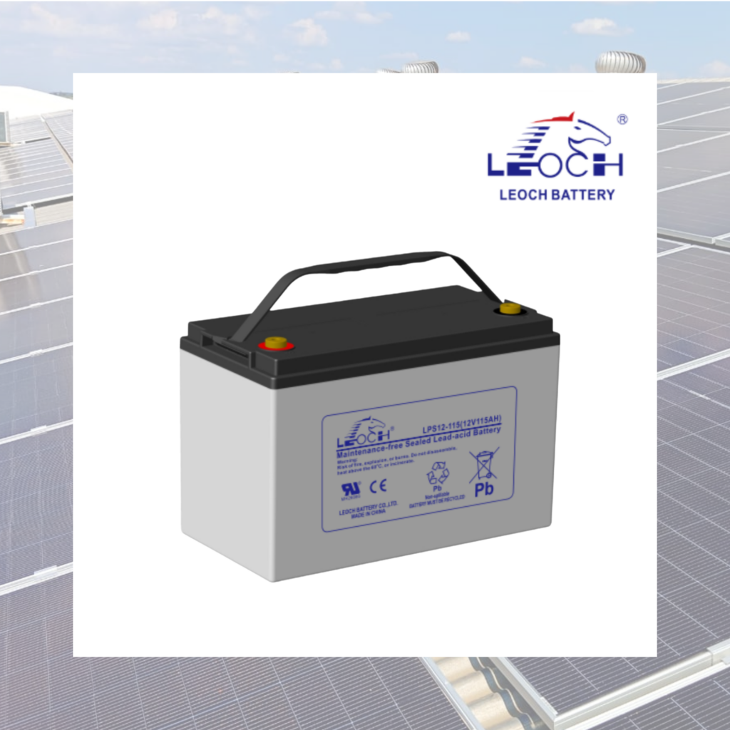 Batería Leoch LPS12-115 AGM VRLA 12V 115Ah Libre de Mantenimiento