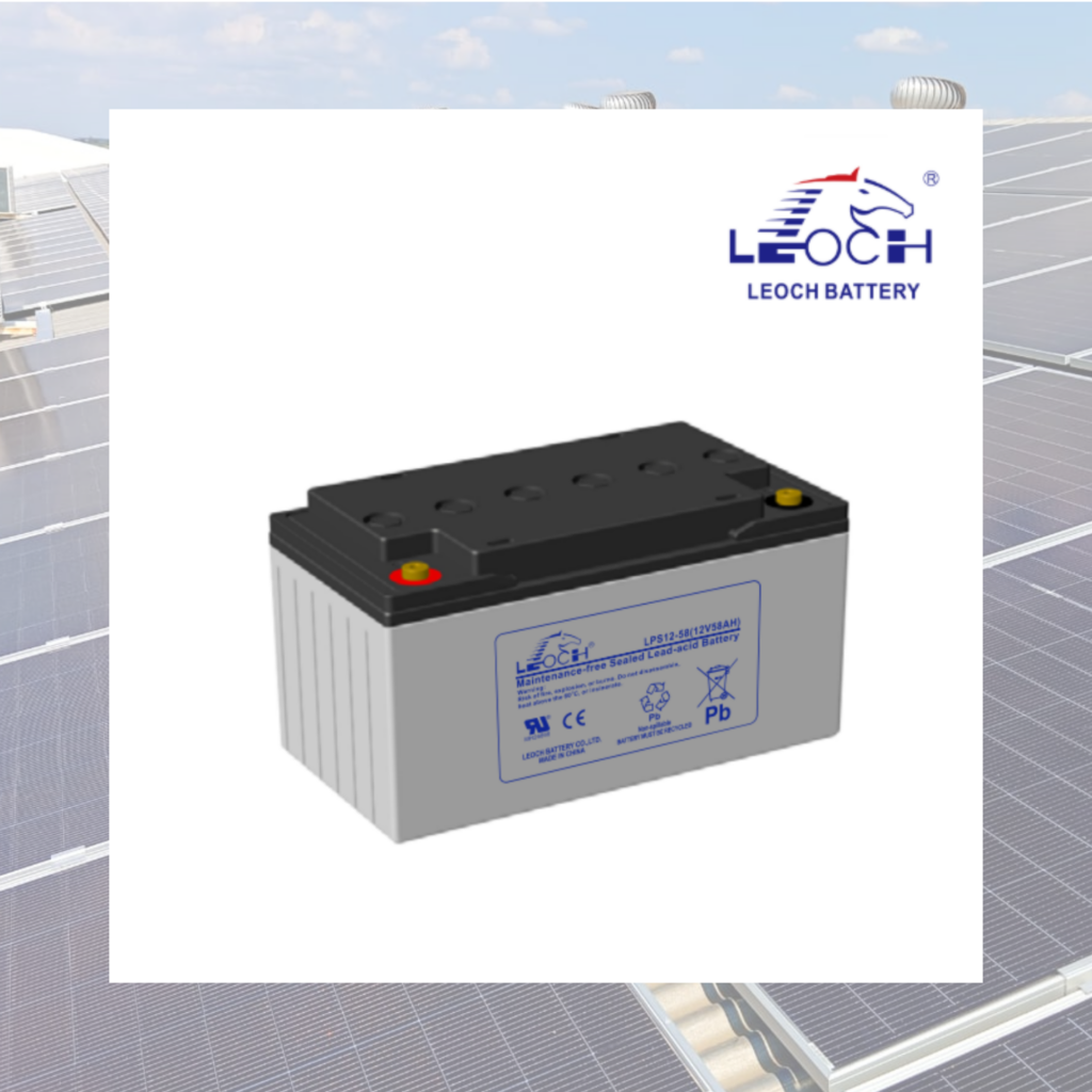 Batería Leoch LPS12-55 AGM VRLA 12V 55Ah Libre de Mantenimiento