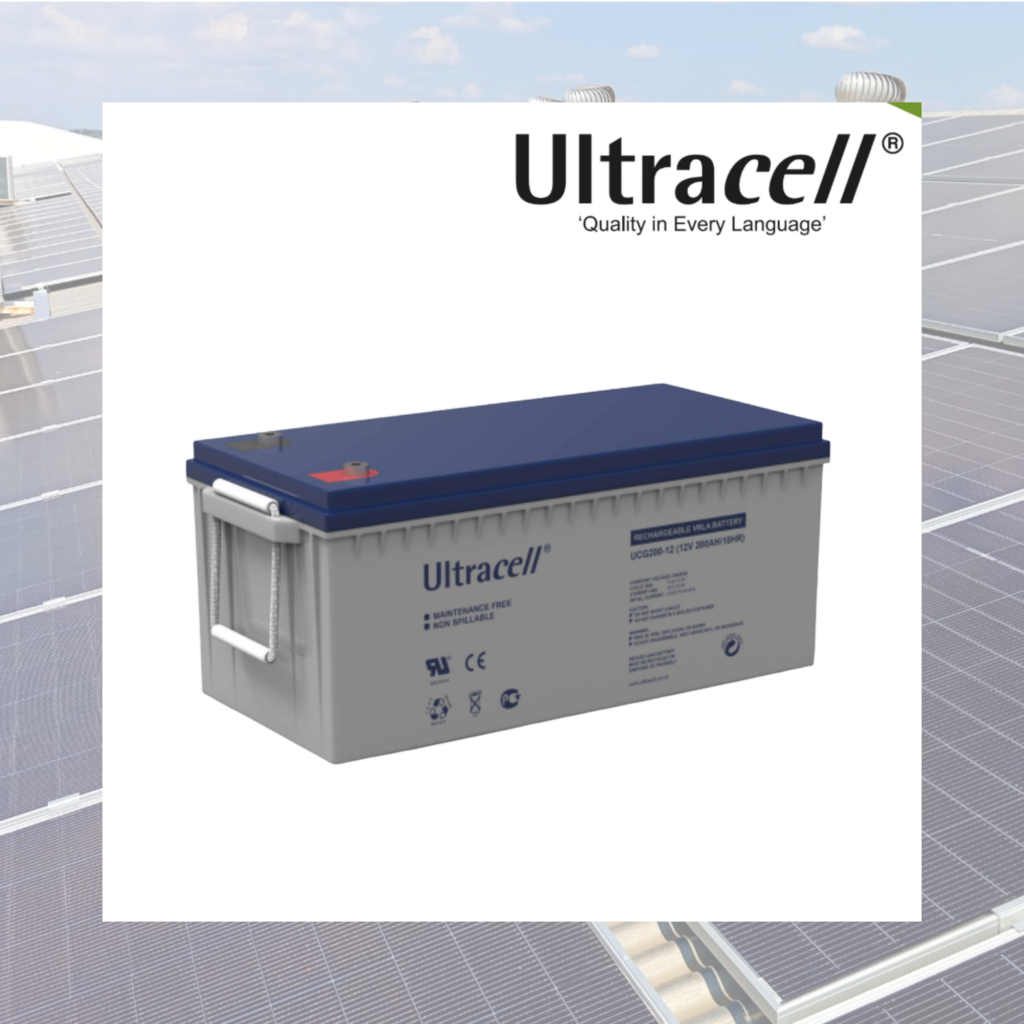 Batería Ultracell UCG200-12 GEL VRLA 12V 200Ah Libre de Mantenimiento