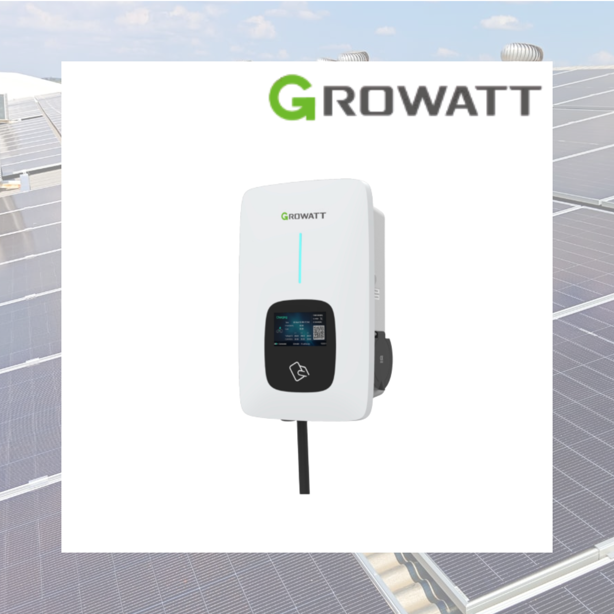 Cargador para Vehículos Eléctricos Growatt THOR 22AS-P 22kW Trifásico