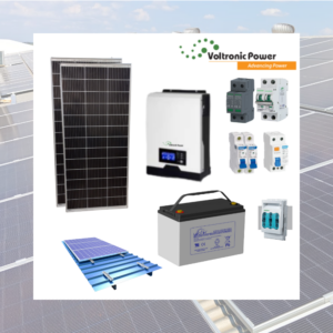 Kit Solar Off-Grid Básico 1 kW | Inversor Voltronic Axpert VM 1000W + 2 Paneles 200W + Batería AGM 115Ah