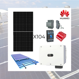 KIT SOLAR ON-GRID HUAWEI 50kW TRIFÁSICO + 104 PANELES AMERISOLAR 580W + SMART METER