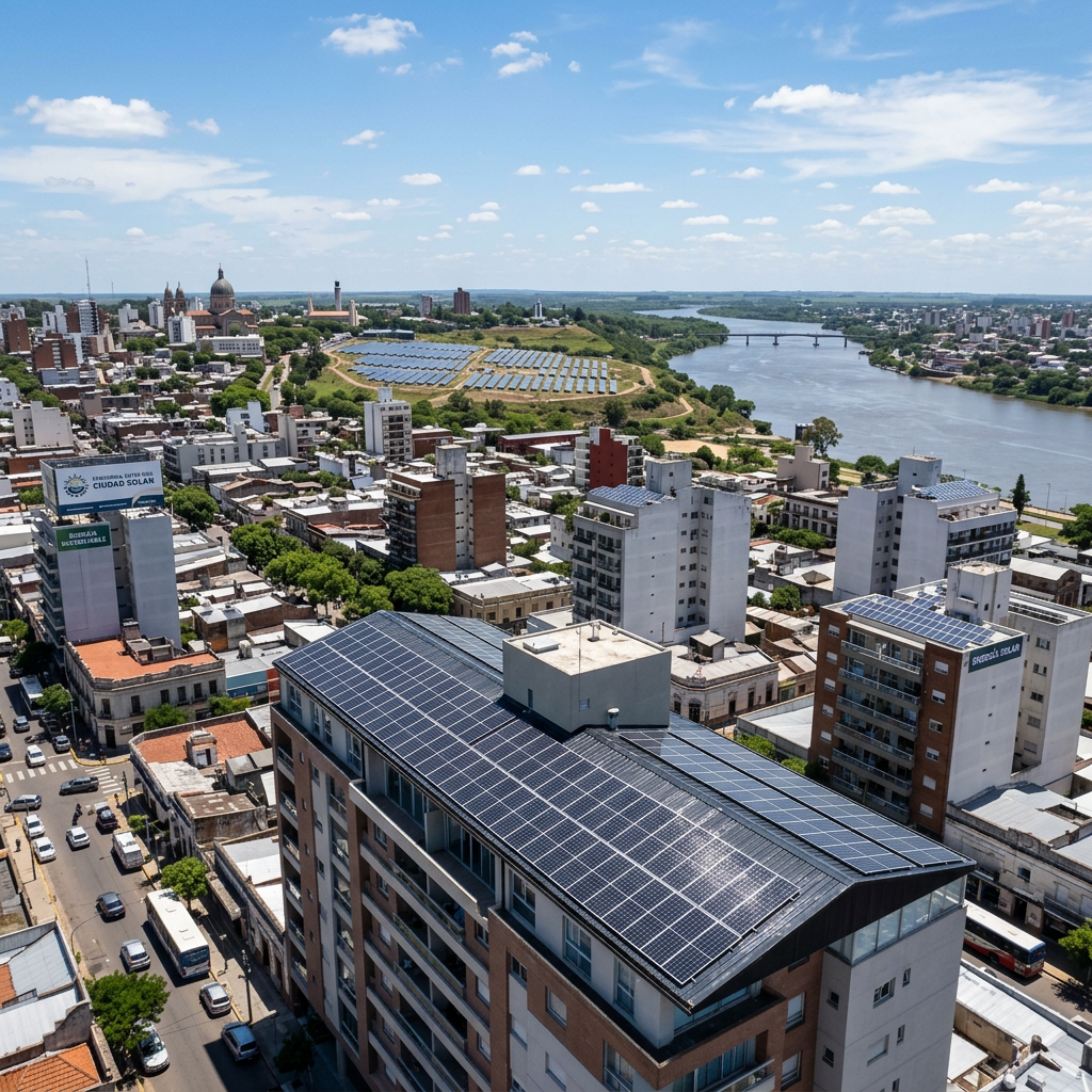 Paraná con paneles solares