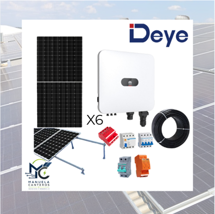 KIT SOLAR ON-GRID HUAWEI 5kW TRIFÁSICO + 6 PANELES TRINA SOLAR 575W + SMART METER