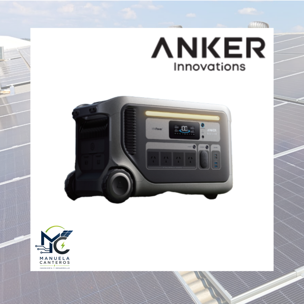 ESTACIÓN DE ENERGÍA PORTÁTIL ANKER SOLIX F3000 3.600W | 3.072Wh | LiFePO₄ | UPS | CARGA SOLAR