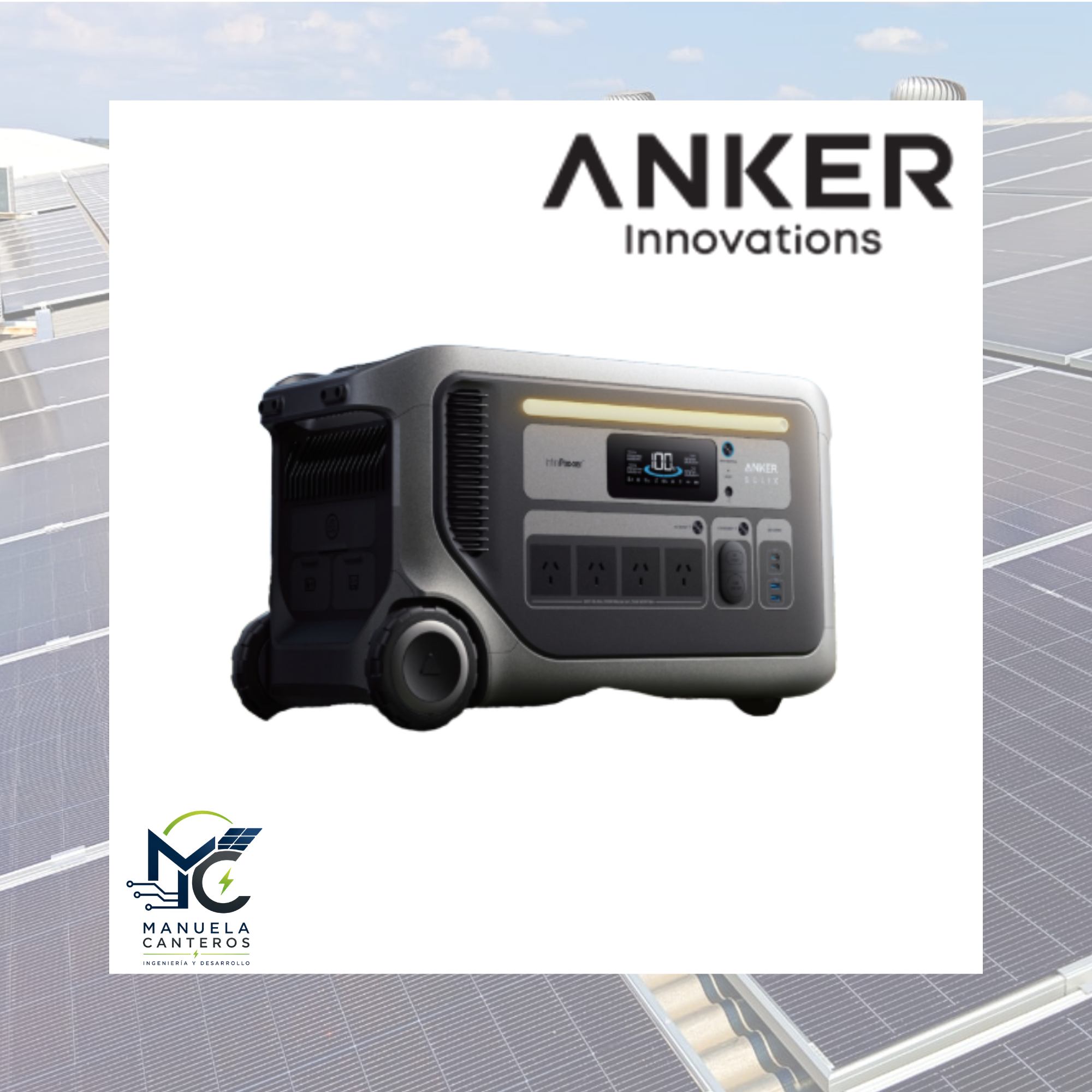 ESTACIÓN DE ENERGÍA PORTÁTIL ANKER SOLIX F3000 3.600W | 3.072Wh | LiFePO₄ | UPS | CARGA SOLAR